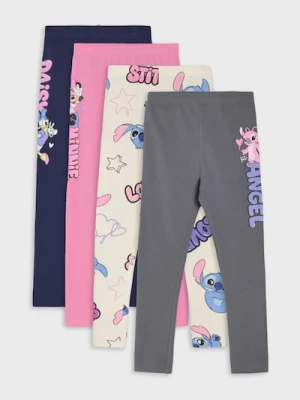 Sinsay - Bawełniane legginsy z nadrukiem Disney 4 pack - wielobarwny