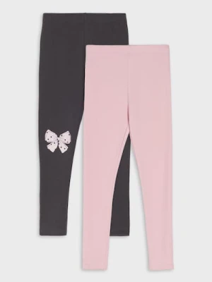 Sinsay - Bawełniane legginsy z polarowym ociepleniem 2 pack - wielobarwny