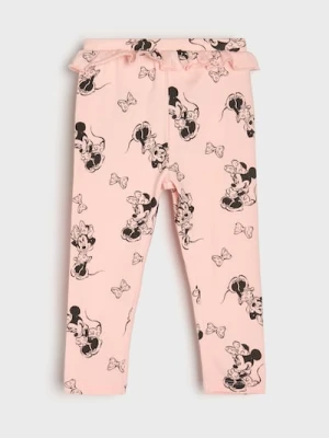 Sinsay - Bawełniane legginsy ze wzorem Minnie Mouse - różowy