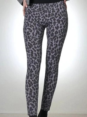 Sinsay - Bawełniane legginsy ze wzorkiem - szary