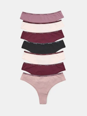 Sinsay - Bawełniane majtki brazilian 7 pack - wielobarwny