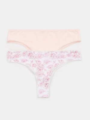 Sinsay - Bawełniane majtki brazyliany 2 pack - wielobarwny