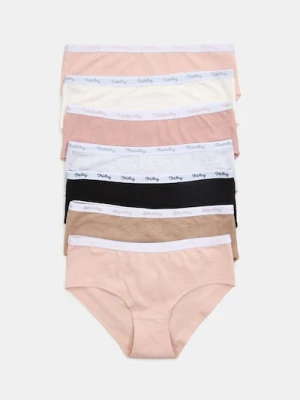 Sinsay - Bawełniane majtki hipster 7 pack - wielobarwny