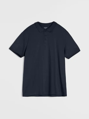 Sinsay - Bawełniane polo - granatowy