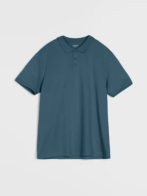 Sinsay - Bawełniane polo - niebieski