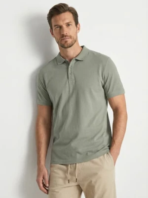 Sinsay - Bawełniane polo - zielony