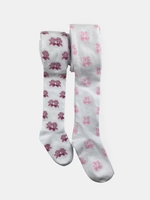 Sinsay - Bawełniane rajstopy w wisienki 2 pack - biały
