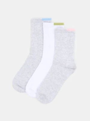 Sinsay - Bawełniane skarpetki 3 pack - wielobarwny