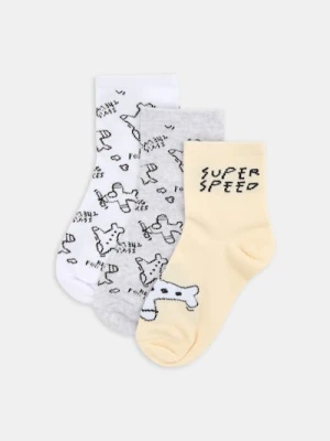 Sinsay - Bawełniane skarpetki 3 pack - wielobarwny