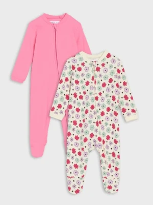 Sinsay - Bawełniane śpiochy 2 pack - kremowy