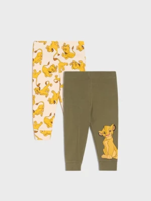 Sinsay - Bawełniane spodnie 2 pack Lion King - kremowy