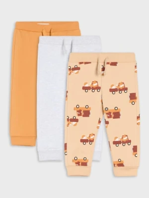 Sinsay - Bawełniane spodnie 3 pack - beżowy