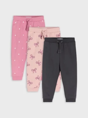 Sinsay - Bawełniane spodnie 3 pack - różowy