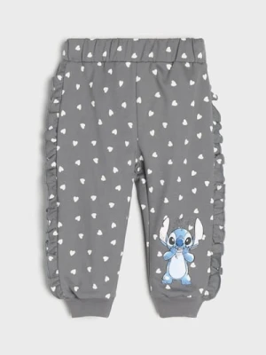 Sinsay - Bawełniane spodnie jogger Stitch - szary