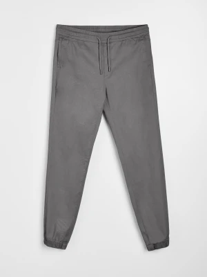 Sinsay - Bawełniane spodnie jogger - szary