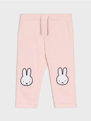 Sinsay - Bawełniane spodnie Miffy - różowy