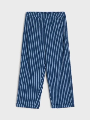 Sinsay - Bawełniane spodnie muślinowe w paski - wielobarwny