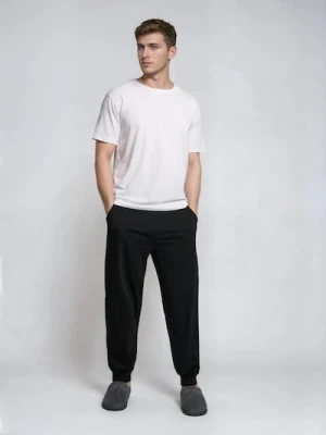 Sinsay - Bawełniane spodnie piżamowe - czarny