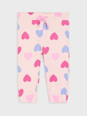 Sinsay - Bawełniane spodnie w serca - różowy