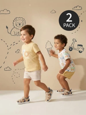 Sinsay - Bawełniane szorty 2 pack - beżowy