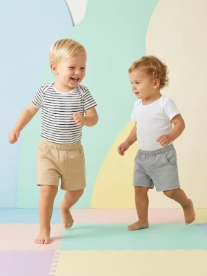 Sinsay - Bawełniane szorty 2 pack - beżowy