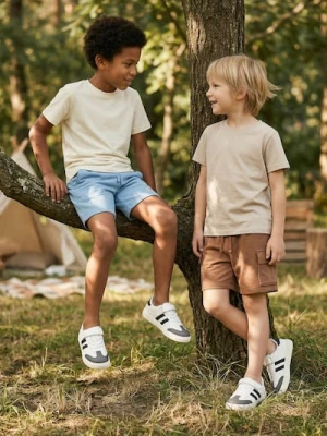 Sinsay - Bawełniane szorty 2 pack - brązowy