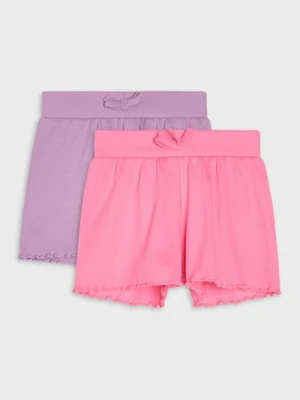Sinsay - Bawełniane szorty 2 pack - różowy