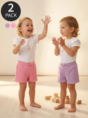 Sinsay - Bawełniane szorty 2 pack - różowy