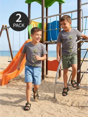 Sinsay - Bawełniane szorty 2 pack - zielony