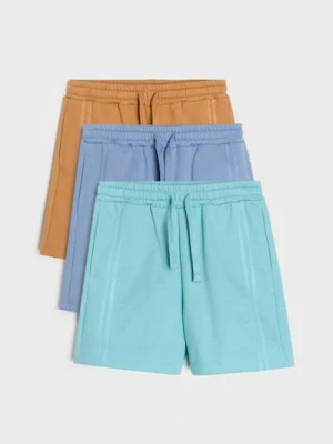 Sinsay - Bawełniane szorty 3 pack - brązowy