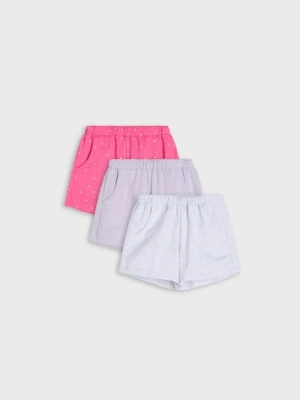 Sinsay - Bawełniane szorty 3 pack - wielobarwny