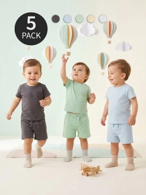 Sinsay - Bawełniane szorty 5 pack - zielony