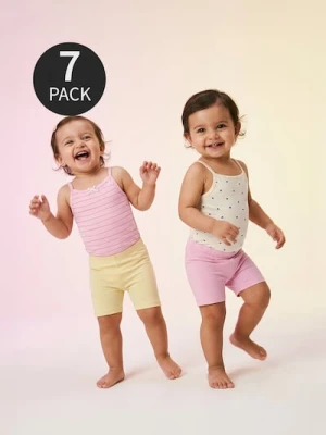 Sinsay - Bawełniane szorty 7 pack - różowy