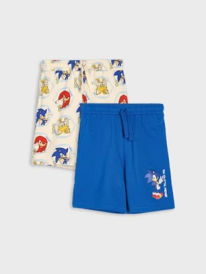 Sinsay - Bawełniane szorty bermudy 2 pack Sonic the Hedgehog - wielobarwny