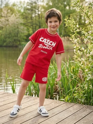 Sinsay - Bawełniane szorty - czerwony