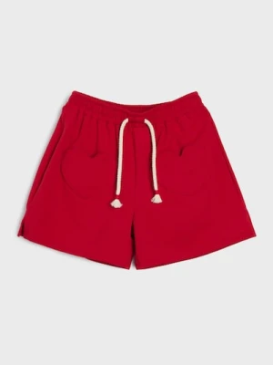 Sinsay - Bawełniane szorty - czerwony