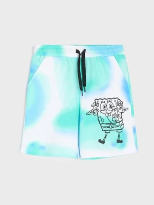 Sinsay - Bawełniane szorty dresowe SpongeBob - wielobarwny