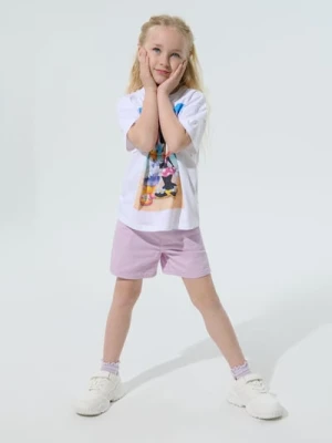 Sinsay - Bawełniane szorty - fioletowy