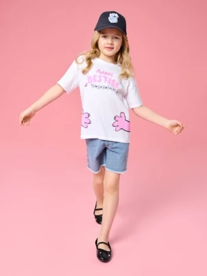 Sinsay - Bawełniane szorty jeansowe - niebieski