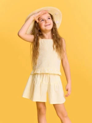 Sinsay - Bawełniane szorty loose - żółty