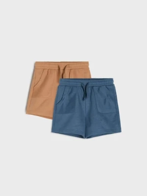 Sinsay - Bawełniane szorty z kieszeniami 2 pack - mid blue