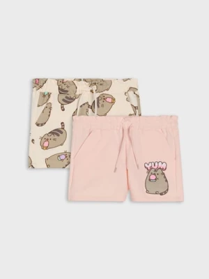 Sinsay - Bawełniane szorty z nadrukiem 2 pack Pusheen the Cat - wielobarwny