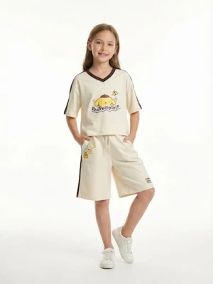 Sinsay - Bawełniane szorty z nadrukiem PomPomPurin - beżowy