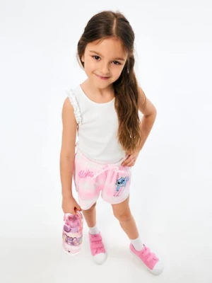 Sinsay - Bawełniane szorty z nadrukiem Stitch - wielobarwny