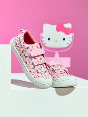 Sinsay - Bawełniane trampki ze skórzaną wkładką "ZDROWA STOPA" Hello Kitty - różowy