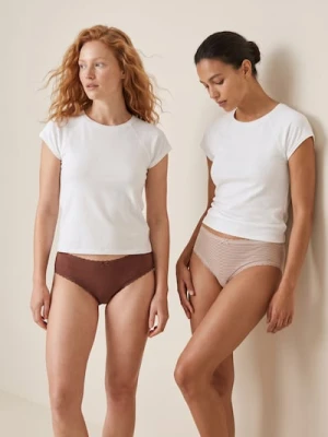 Sinsay - Bawełniane zabudowane majtki 2 pack - wielobarwny