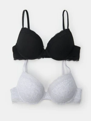 Sinsay - Bawełniany biustonosz 2 pack - wielobarwny