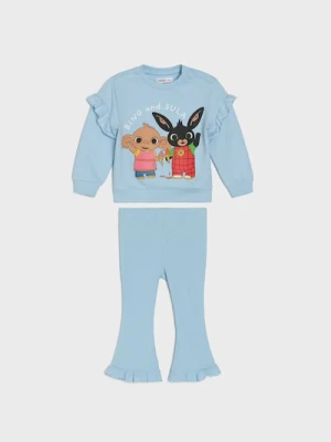 Sinsay - Bawełniany komplet: bluza i spodnie Bing - niebieski