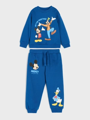 Sinsay - Bawełniany komplet: bluza i spodnie Mickey Mouse - granatowy