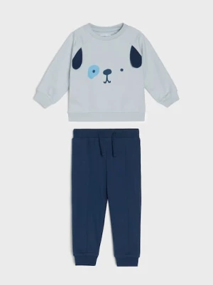 Sinsay - Bawełniany komplet: bluza i spodnie - wielobarwny